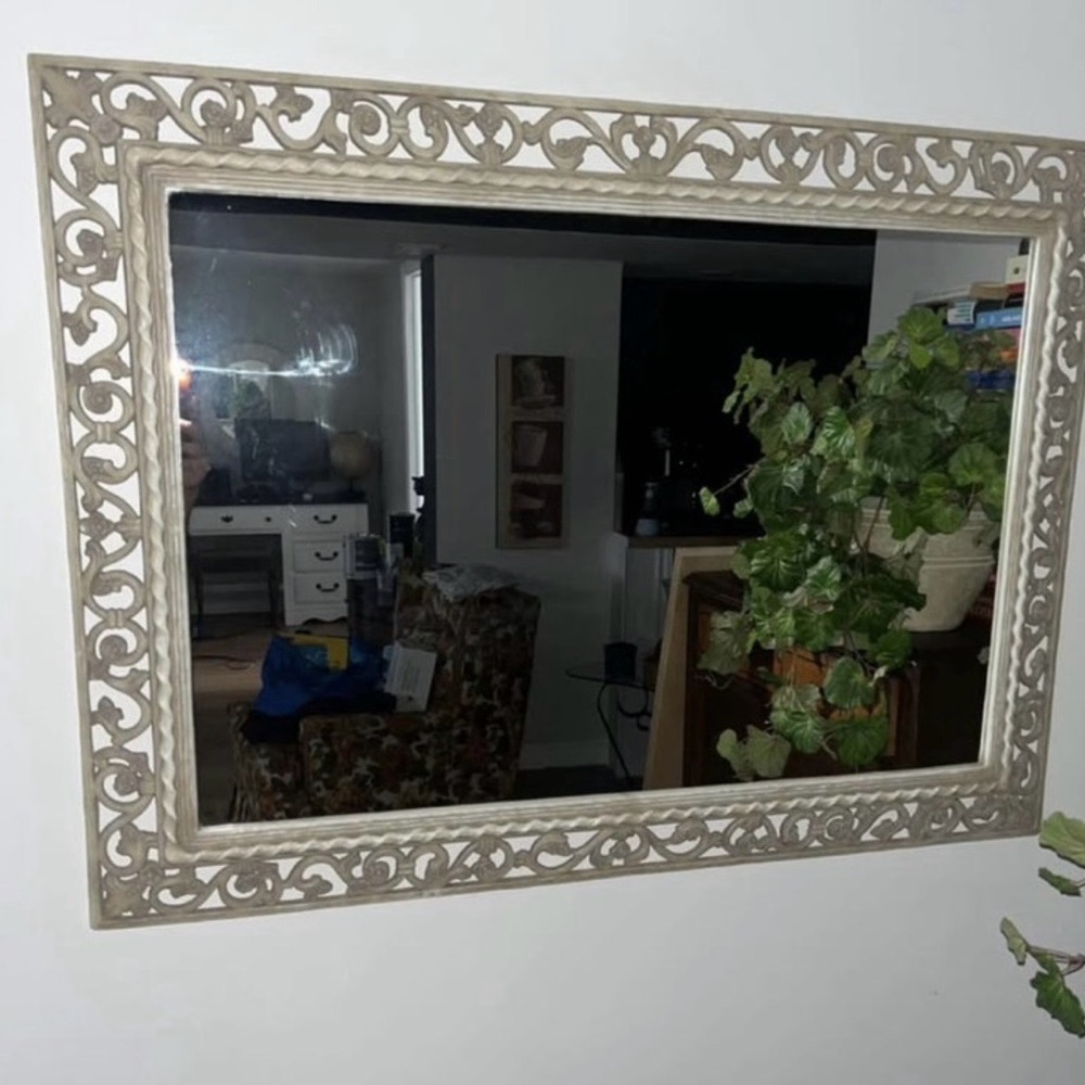 Elegant stone look frame Wall Mirror 35.5 X 25.5 inches